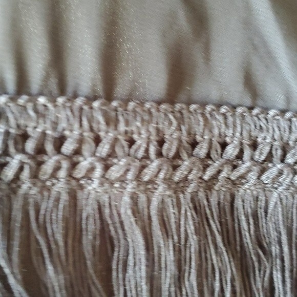 NY & CO BLACK SLEEVELESS FRINGE TOP SIZE SMALL FUN PARTY FLAPPER COCKTAIL - Picture 10 of 11